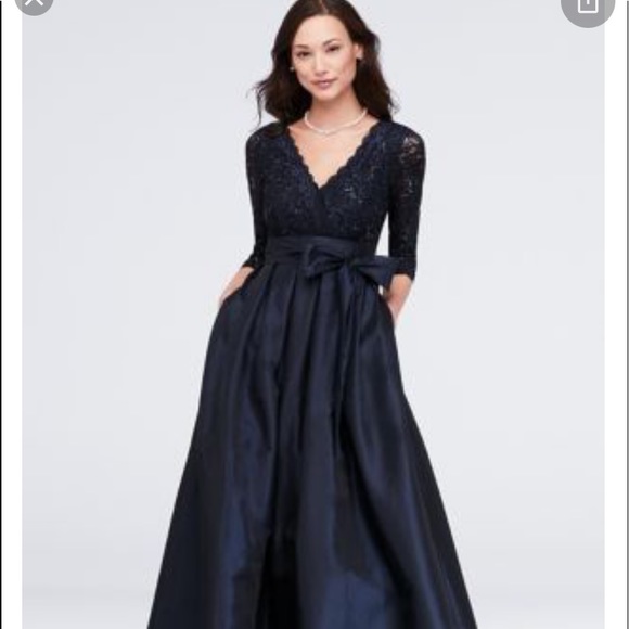 Jessica Howard Dresses & Skirts - Jessica Howard taffeta ball gown navy size 10
